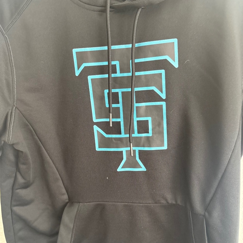 New Era Mens Black Short Sleeve Graphic Hoodie Pullover Small S/P Polyester - Picture 2 of 6